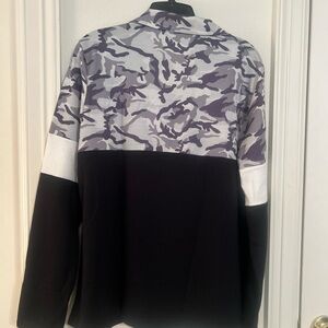 Camouflage and Black Long Sleeve Shirt